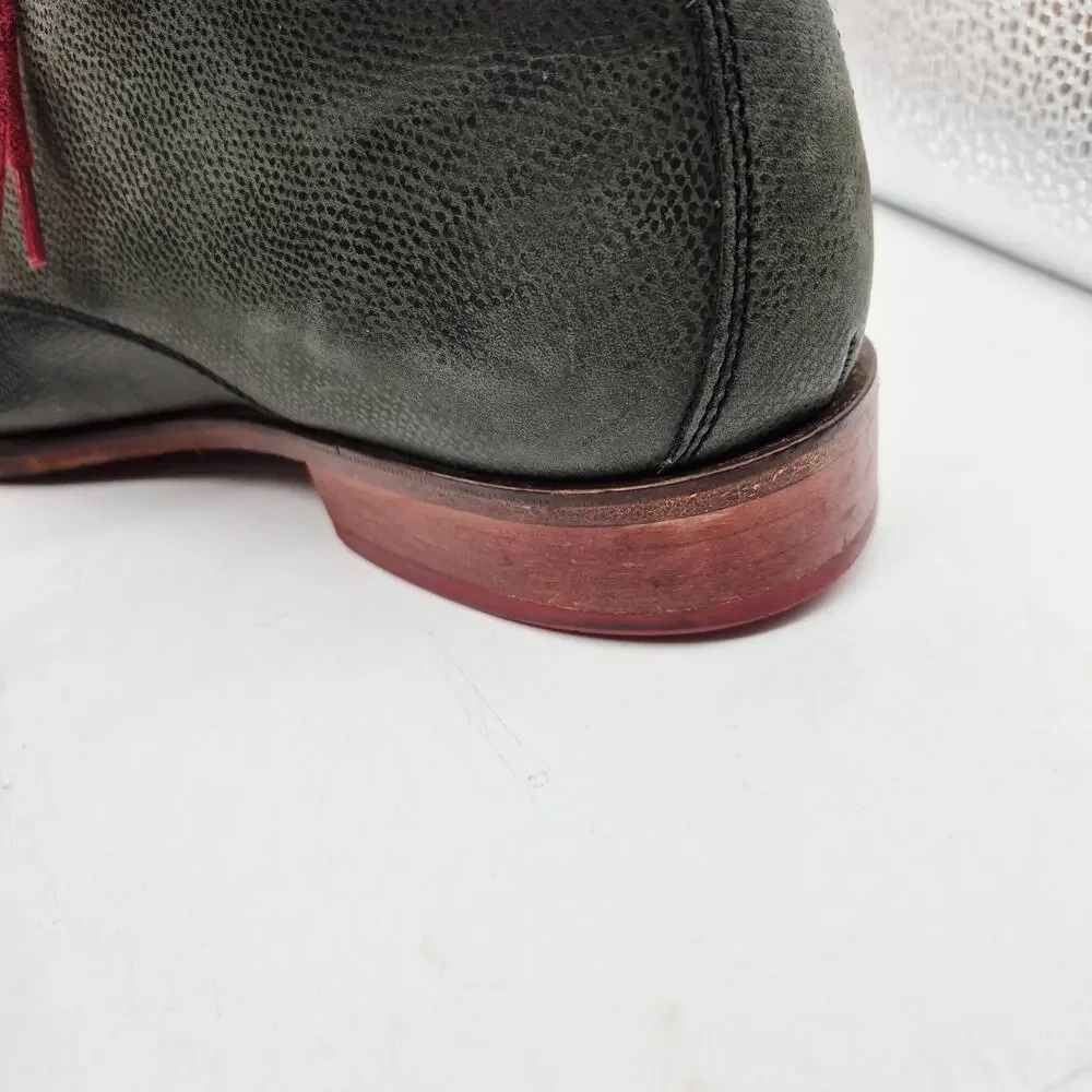Cole Haan Air Colton Chukka Boots Gray Leather Red Laces Men's Size 10.5 MC09586
